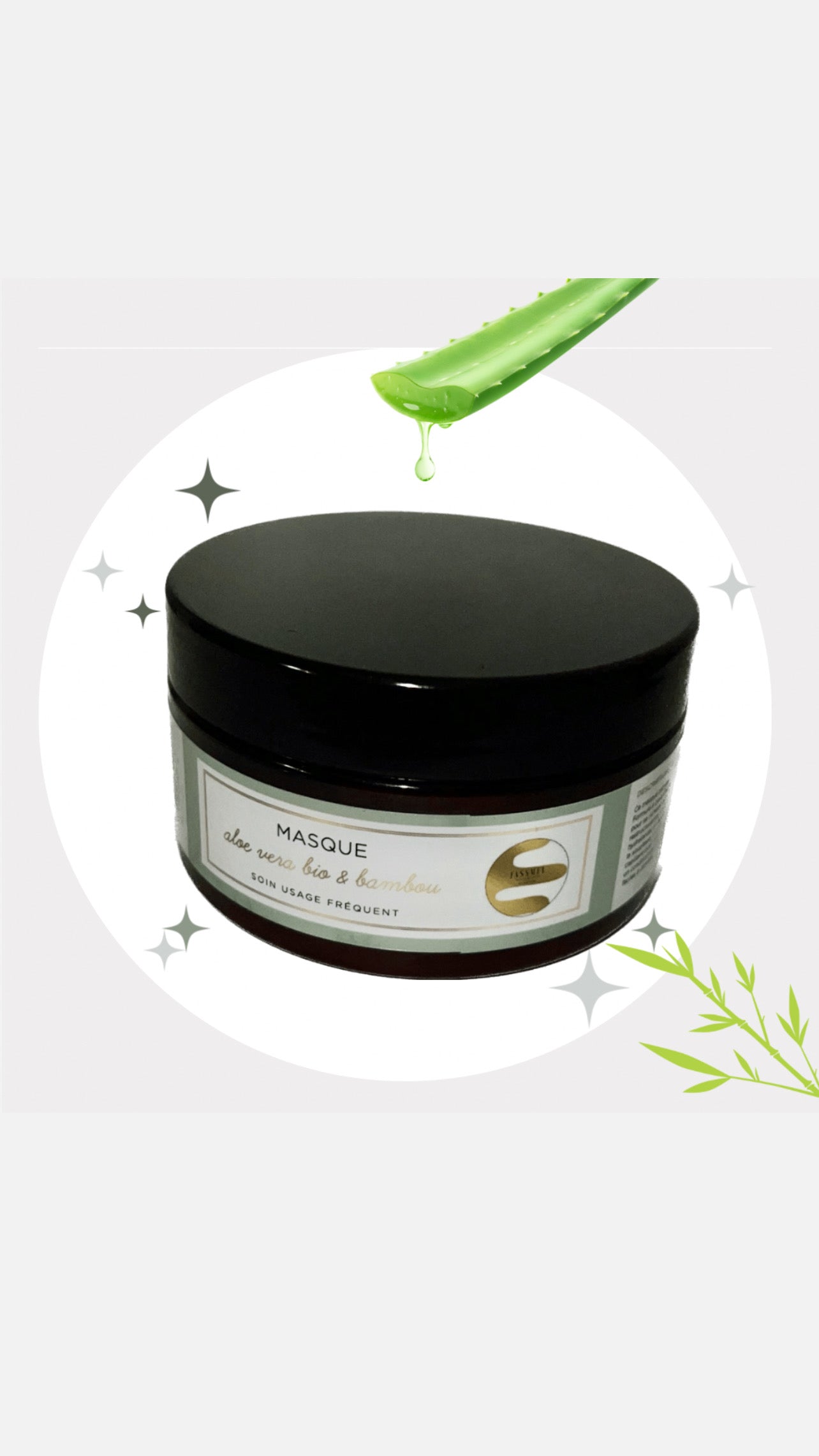 Masque Aloe Vera Bio & Bambou Bio (usage fréquent)